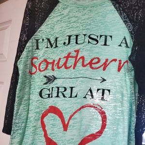 Just a Southern Girl at Heart Boutique blouse